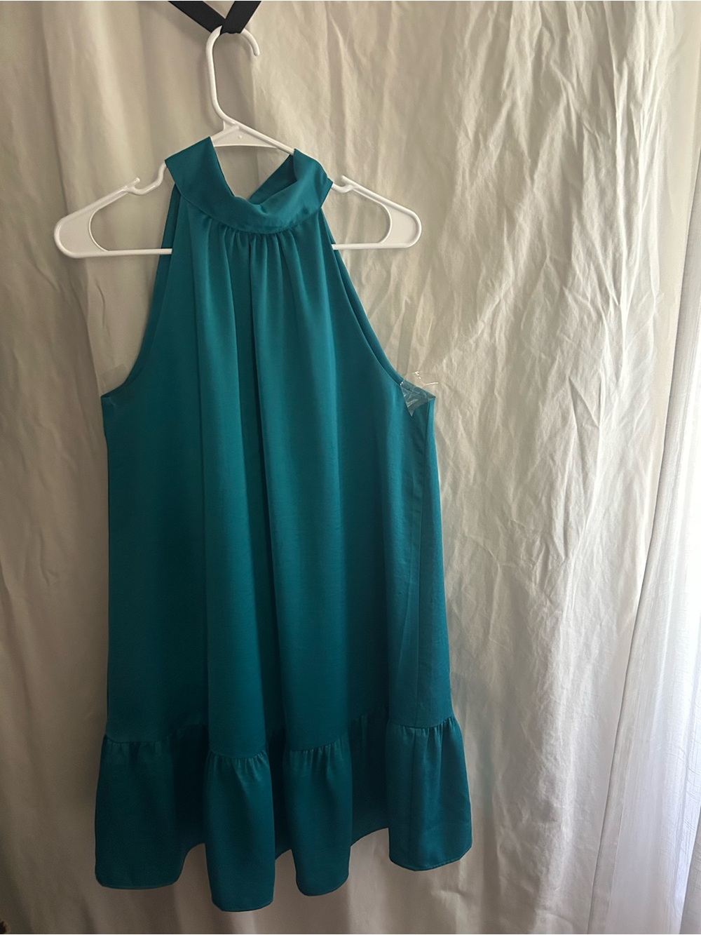 LOFT Teal Sleeveless Halter Dress